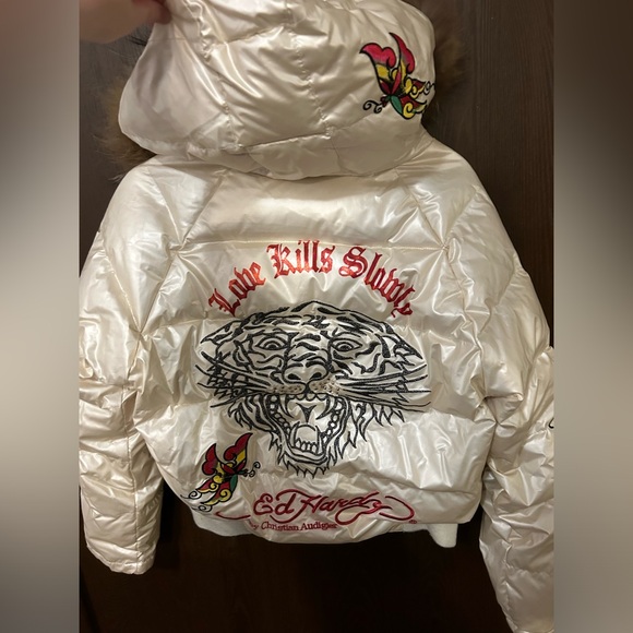 Rare Ed Hardy Puffer Tiger Jacket - Picture 2 of 16